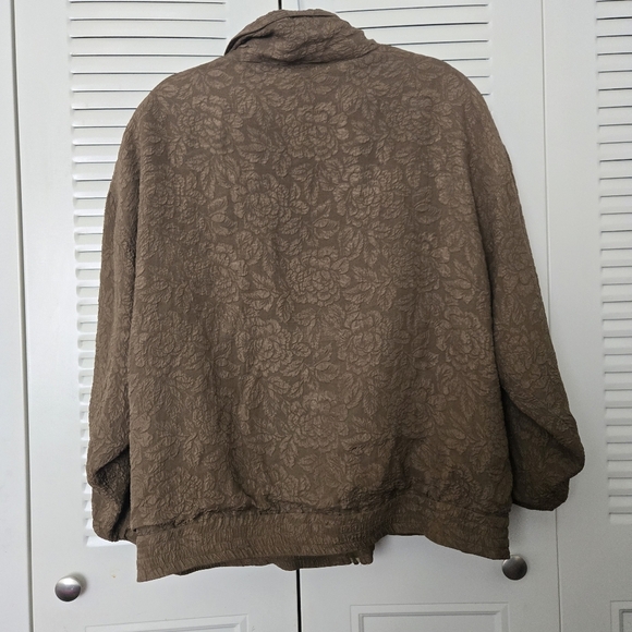 Vintage Mureli Windbreaker Size L Green Floral Pattern - Picture 4 of 9